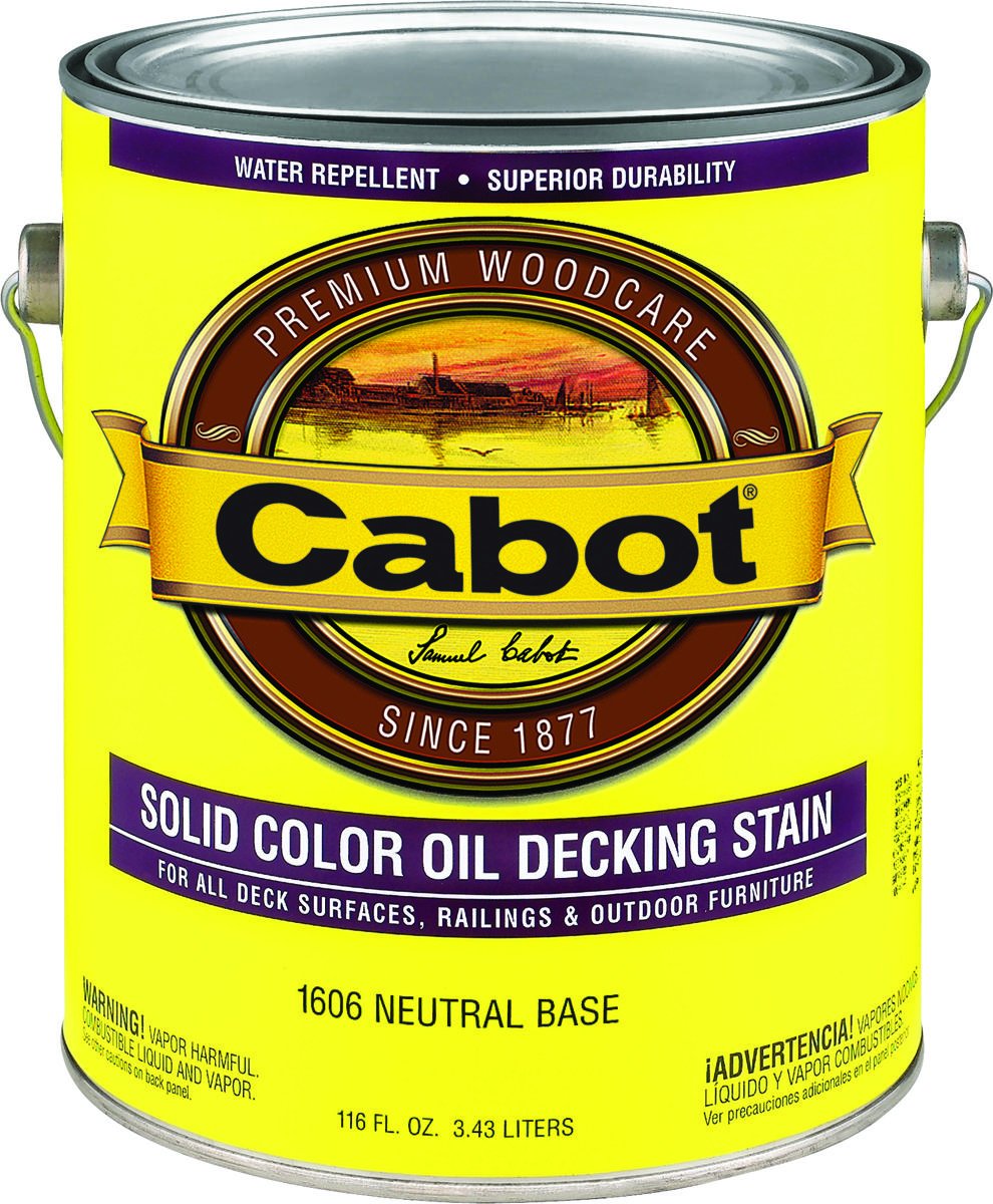 Cabot Solid Color Oil-Based Decking Stain - Premium Wood Stain for Decks, Fences & Outdoor Furniture - Weatherproof & Long-Lasting Protection for All Seasons