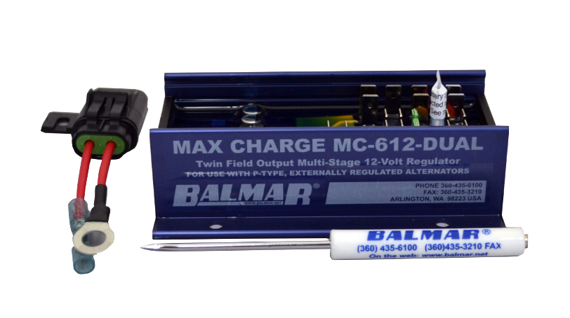 Balmar 612-DUAL 12V Alternator Voltage Regulator - High Performance Marine & RV Power Management System for Boats, Trucks, and Off-Grid Applications
