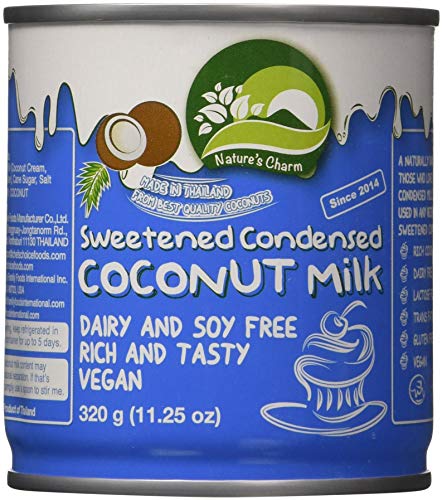 Nature's Charm Sweetened Condensed Coconut Milk - 11.25 Oz (Pack of 6) | Vegan, Dairy-Free, Gluten-Free | Perfect for Baking, Coffee Creamer, Desserts & Asian Cuisine