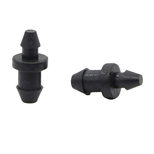 3mm & 4mm Hose End Plug Connector Adapter - 50 Pcs Black Plastic Garden Irrigation Pipe Fittings for Water Seal Closure - Perfect for Drip Irrigation Systems, Sprinkler Connections & DIY Watering Projects