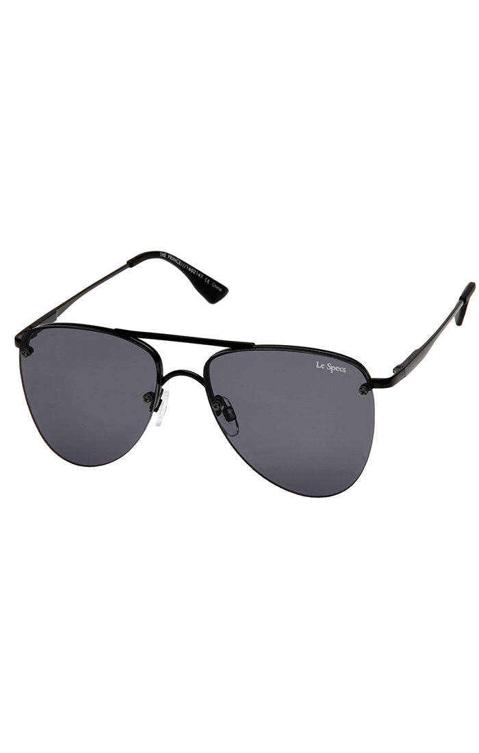 LeSpecs The Prince Aviator Sunglasses for Men & Women - Classic Black Polarized UV Protection - Perfect for Driving, Travel & Outdoor Activities