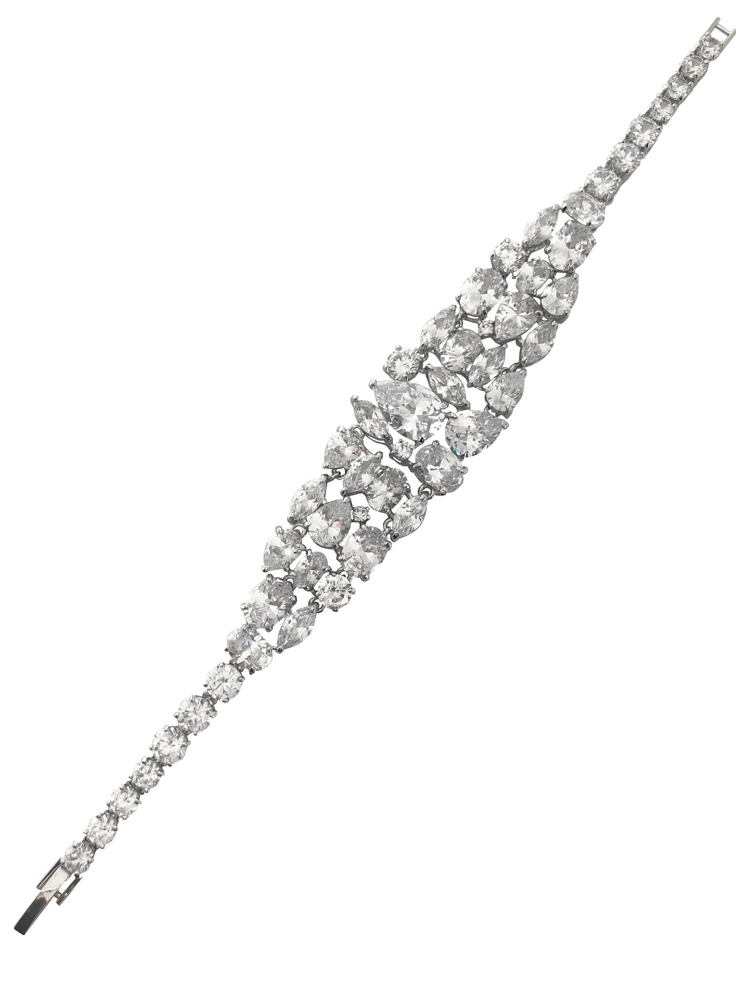 Exclusive Kezani Kelly Multi-Shaped Crystal Bridal Bracelet – New Arrival for Weddings, Prom & Special Occasions