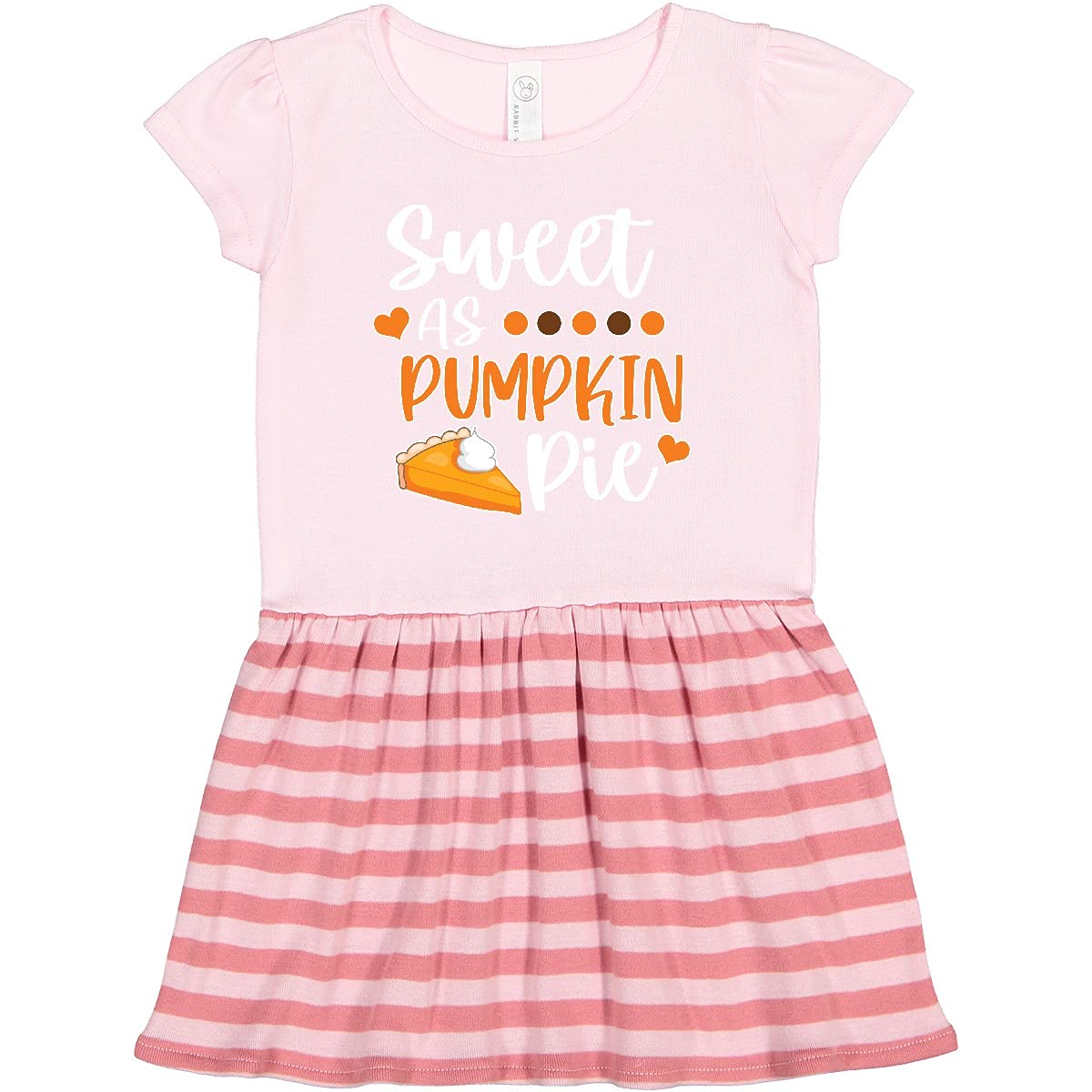 Inktastic Thanksgiving Sweet As Pumpkin Pie Toddler Dress - Cute Holiday Outfit for Baby Girls, Perfect for Family Gatherings & Photo Shoots