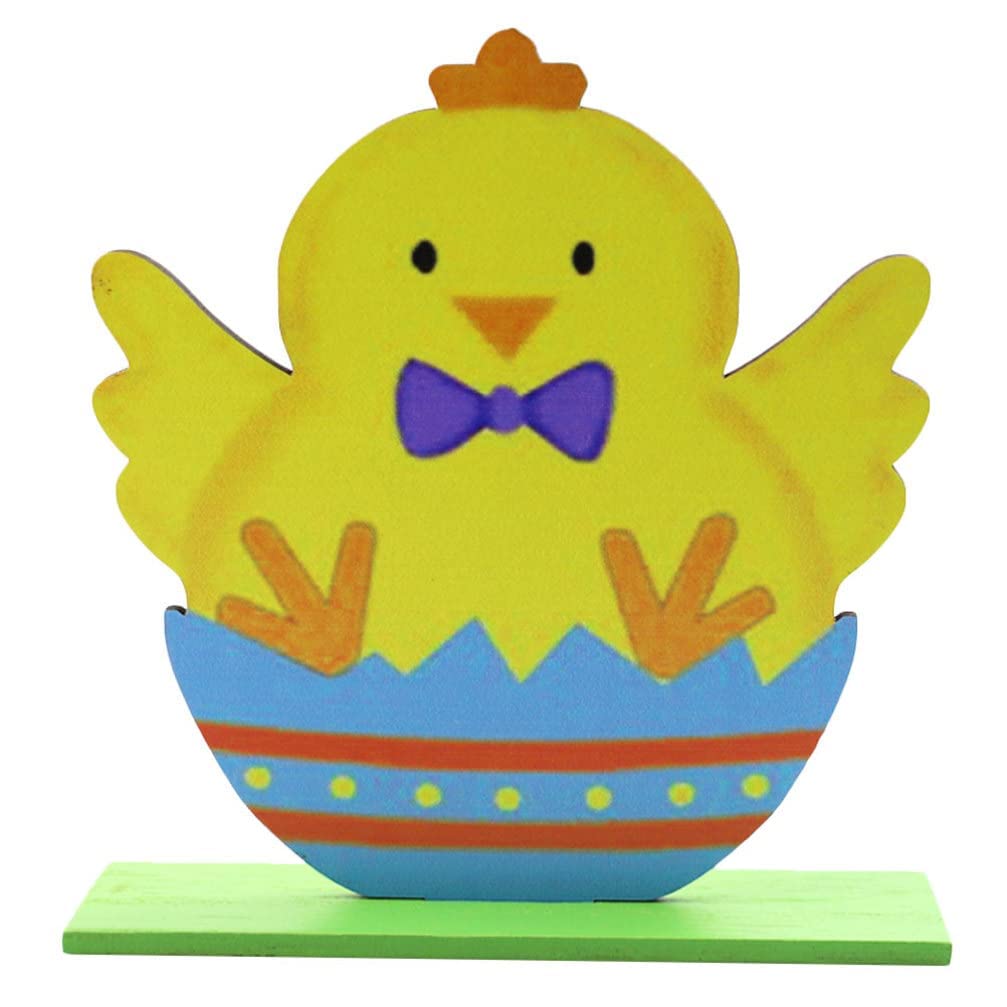 VEEMOON Easter Wooden Bunny Egg Ornaments - Spring Holiday Centerpiece for Dining Room Table, Easter Party Décor, Perfect for Home, Office, and Garden Celebrations