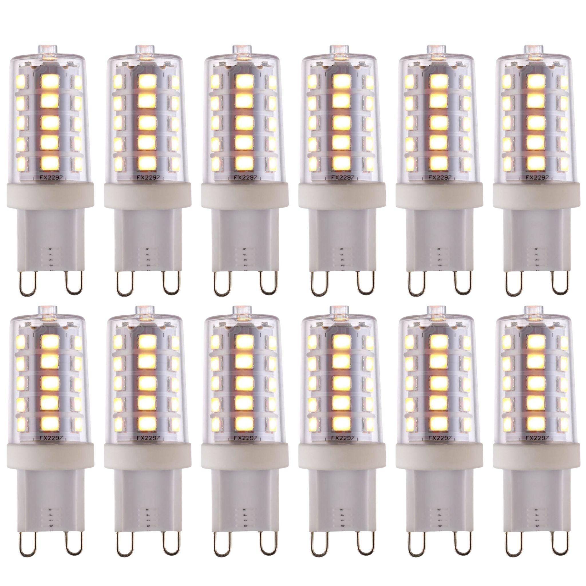 15-Pack G9 LED SMD Dimmable Light Bulbs 3.7W Warm White 2700K - Perfect for Chandeliers, Pendant Lights, and Home Decoration