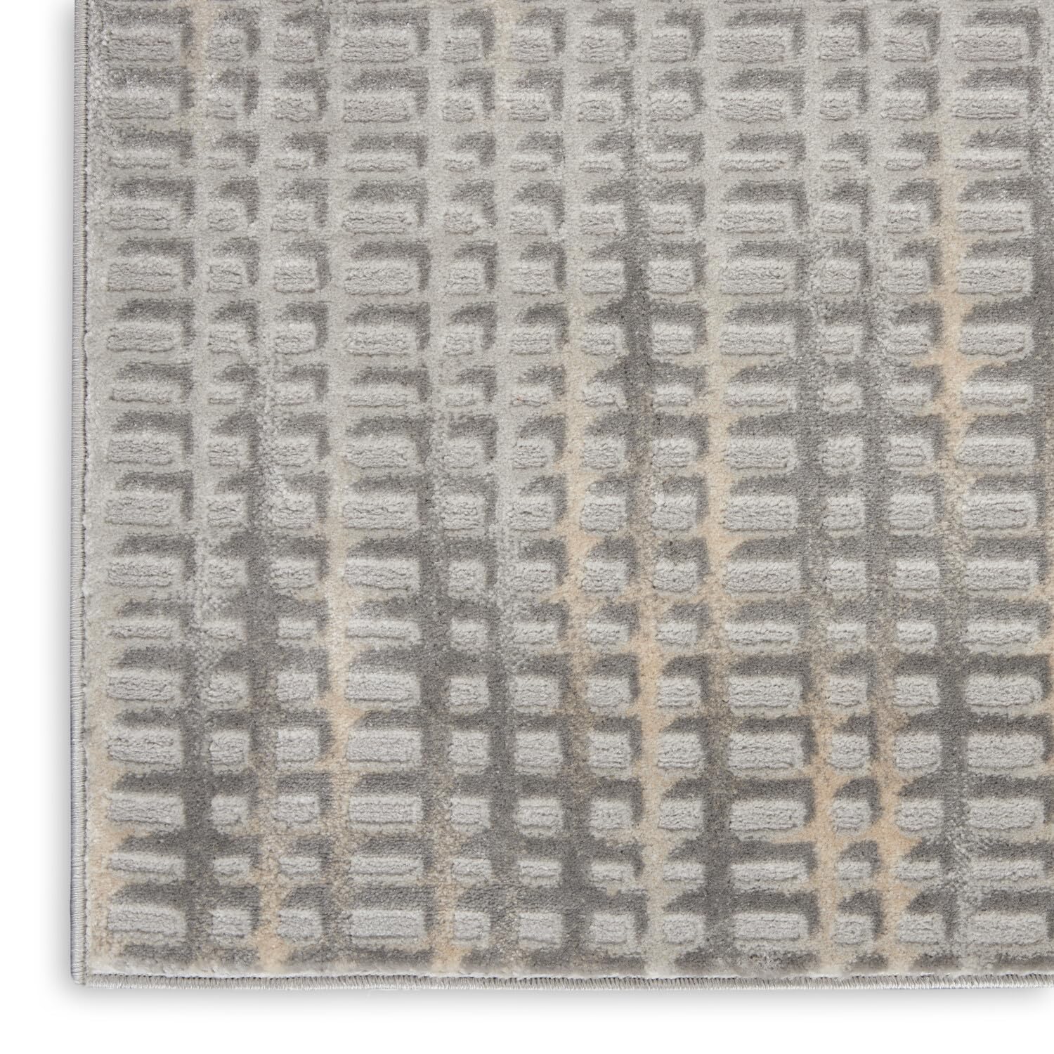 Nourison Solace Contemporary Abstract Grey/Beige 8' x 10' Area Rug - Easy to Clean, Non-Shedding, Stain Resistant - Perfect for Bedroom, Living Room, Dining Room & Kitchen Decor