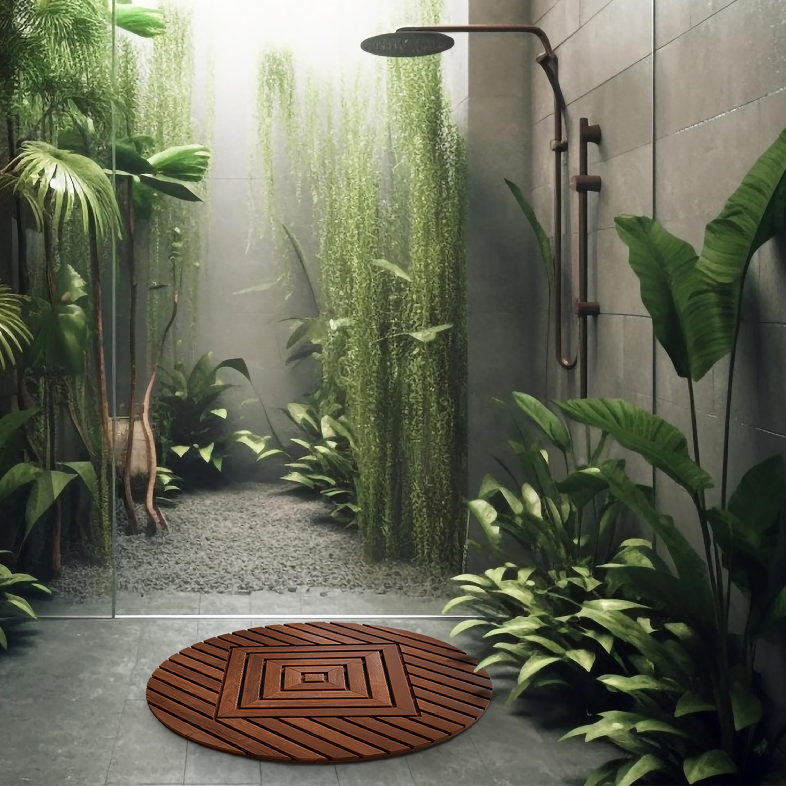 Premium Teak Shower Mat - 32