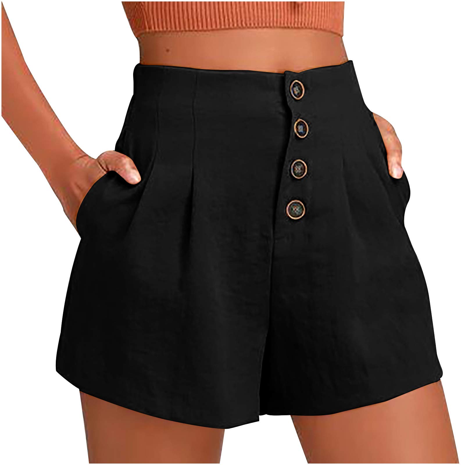 Women's Casual Shorts - High Waist Biker Shorts, Lace Up Beach Shorts for Yoga, Running, Gym & Summer Outfits | Trendy Athletic & Fashion Short Pants for Women