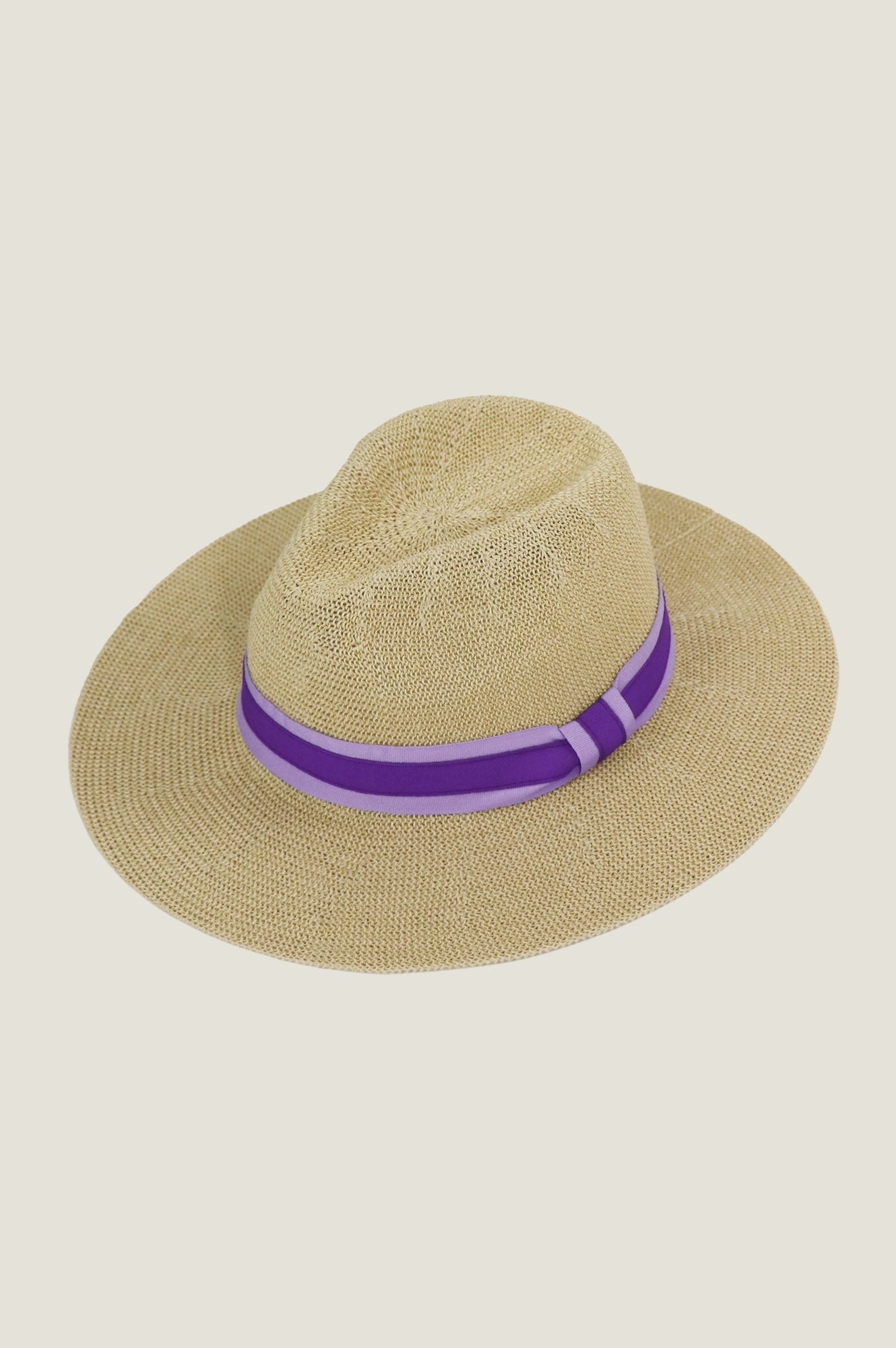 Premium Panama Hat for Women - Breathable Straw Summer Hat in Elegant Purple/Lilac - Perfect for Beach, Garden, and Outdoor Activities