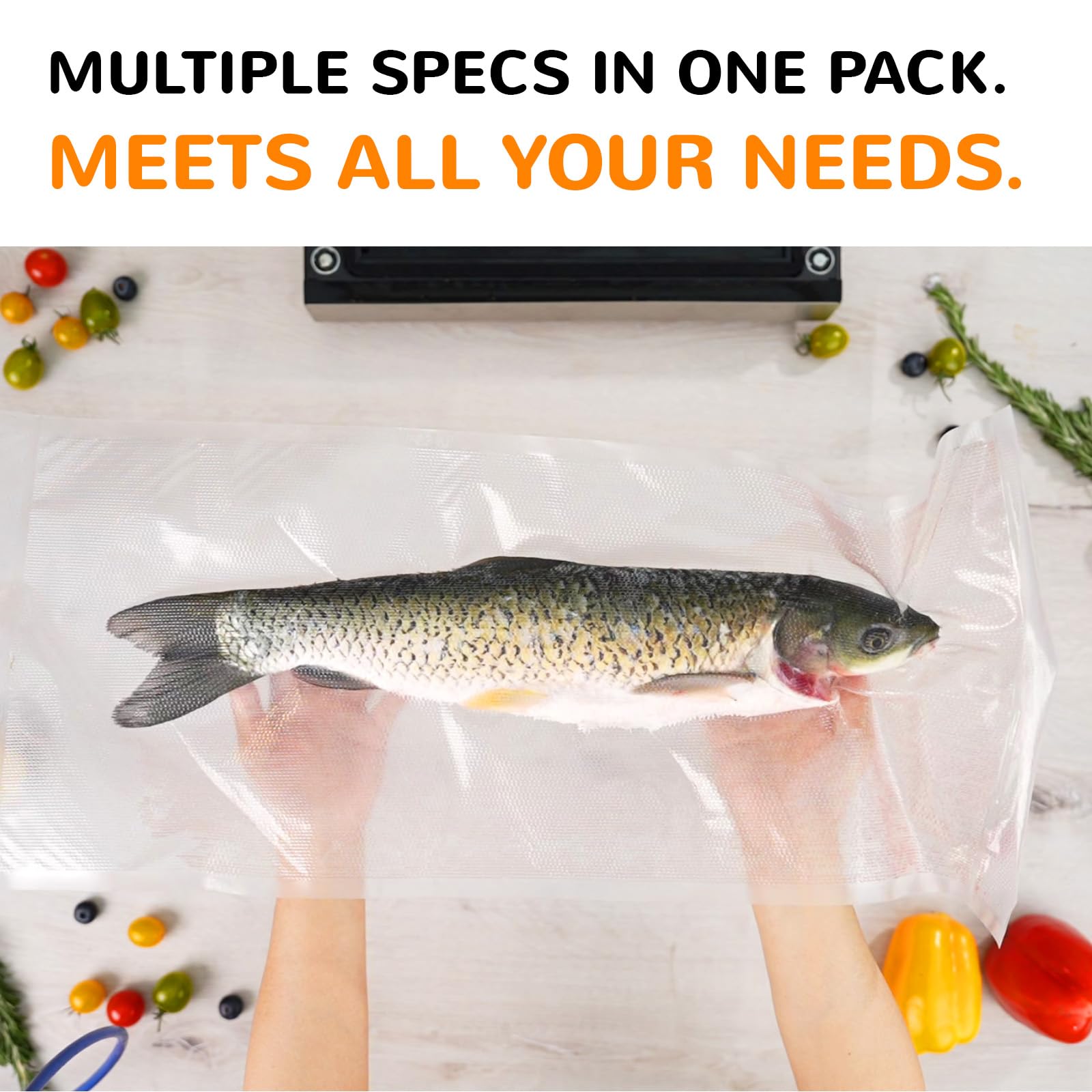 Premium Vacuum Sealer Bags & Rolls Variety Pack - 50x 6