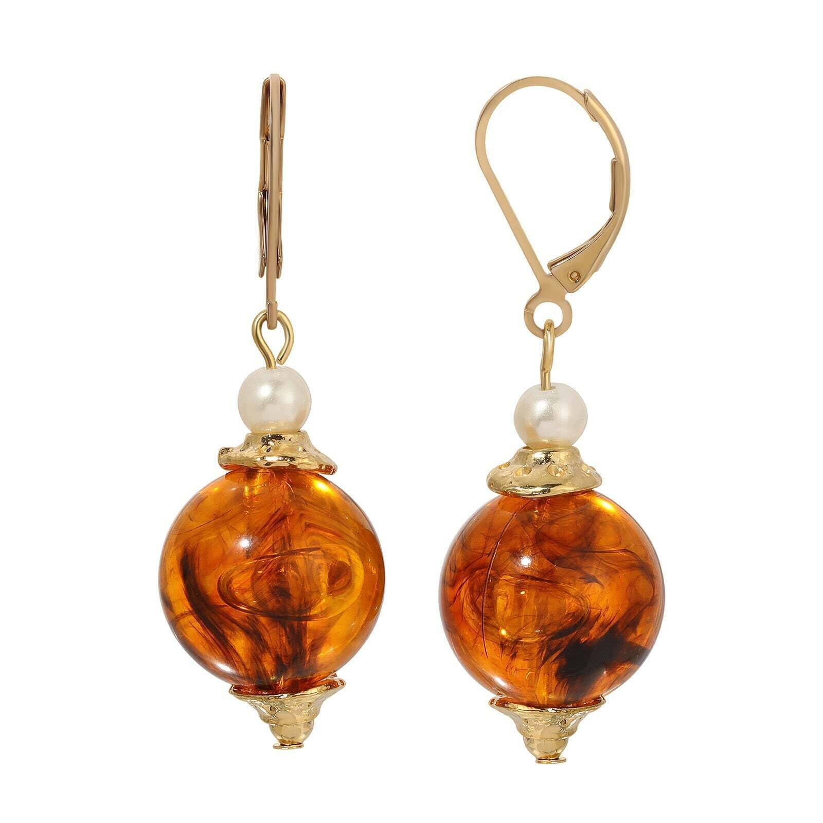1928 Jewelry Alluring Bead and Faux Pearl Drop Earrings for Women - Vintage Style Dangle Earrings for Party, Wedding & Evening Wear