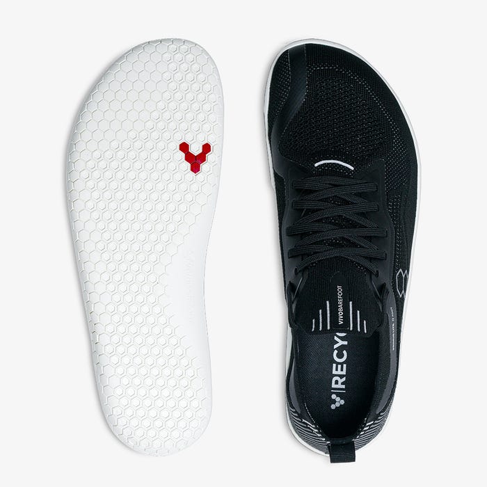 Vivobarefoot Men's Primus Lite Knit Barefoot Shoes - Obsidian Color | Lightweight, Flexible & Breathable for Running, Gym & Everyday Wear