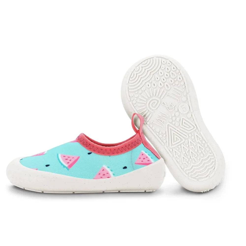 Jan & Jul Kids Water Shoes - Quick-Dry, Non-Slip Watermelon Design for Beach, Pool & Outdoor Play
