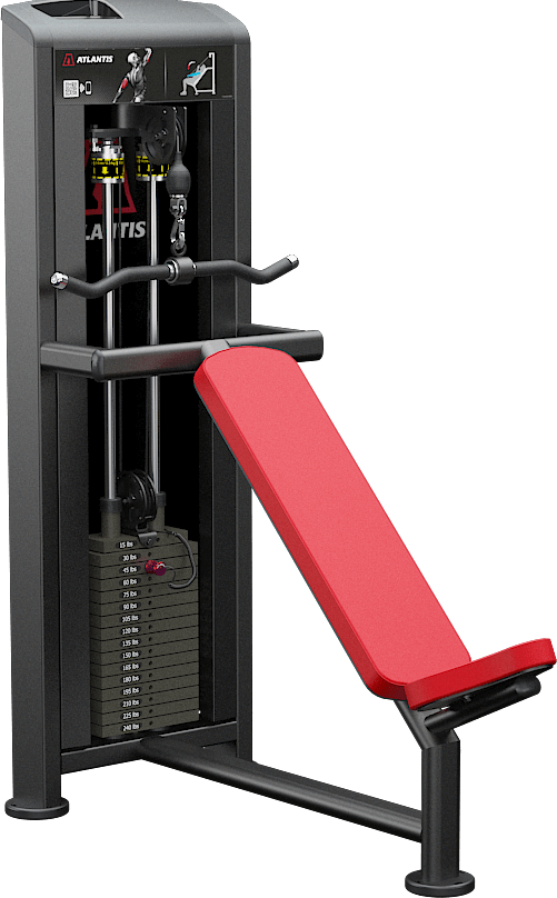 ATLANTIS Incline Triceps Pushdown Machine - Gym Strength Training Equipment for Arm Workouts | Perfect for Home & Commercial Use