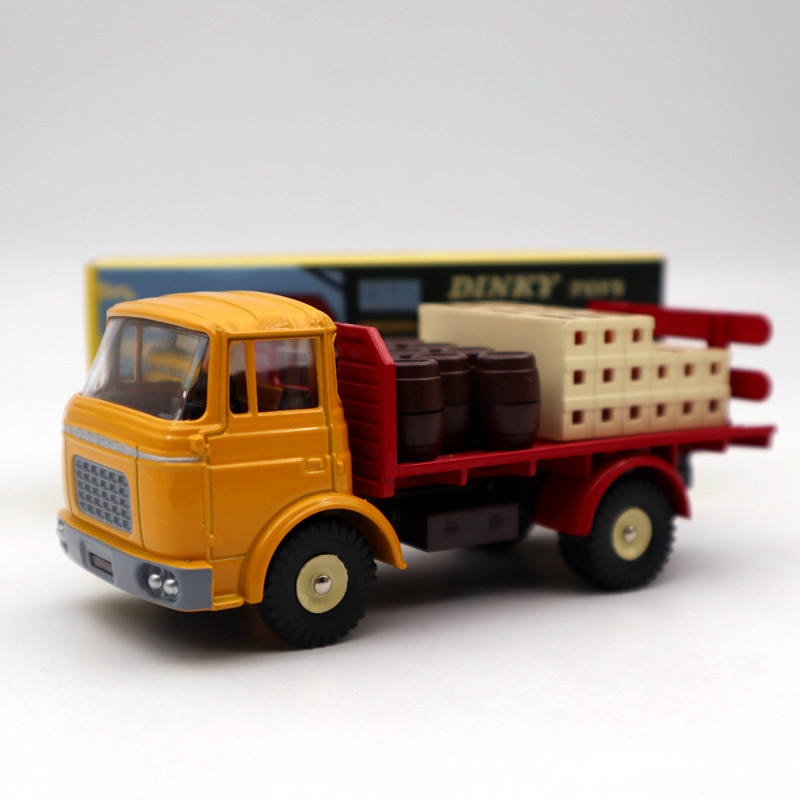 Atlas Dinky Toys 588 Plateau Brasseur Berliet GAK Diecast Truck Model - 1:43 Scale Vintage Yellow Collectible - Perfect for Display, Gift Giving & Classic Car Enthusiasts