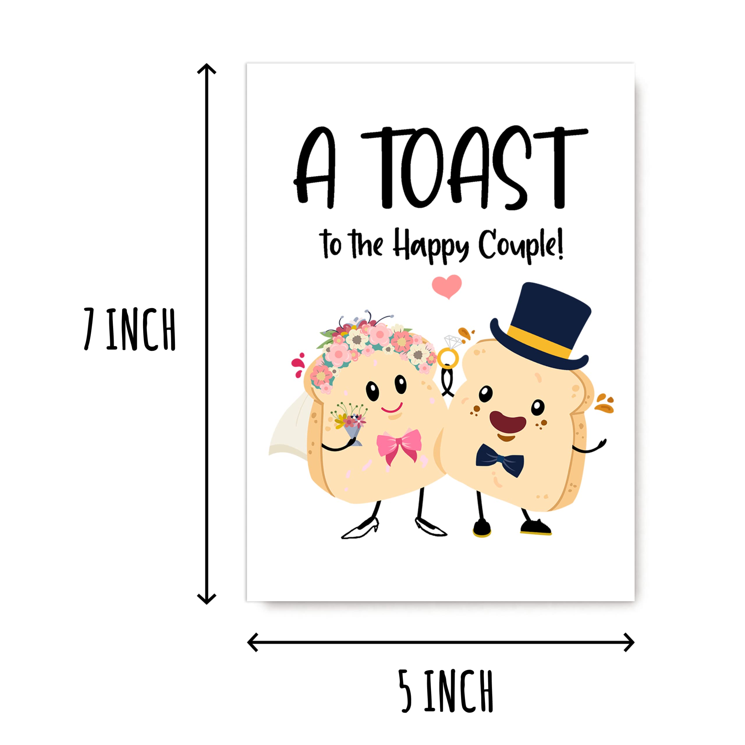 Funny & Cute Wedding Card - Perfect Wedding Gift for Couples - Thoughtful Present for Bridal Shower, Anniversary & Newlyweds - Great for Wedding Toast & Wishes
