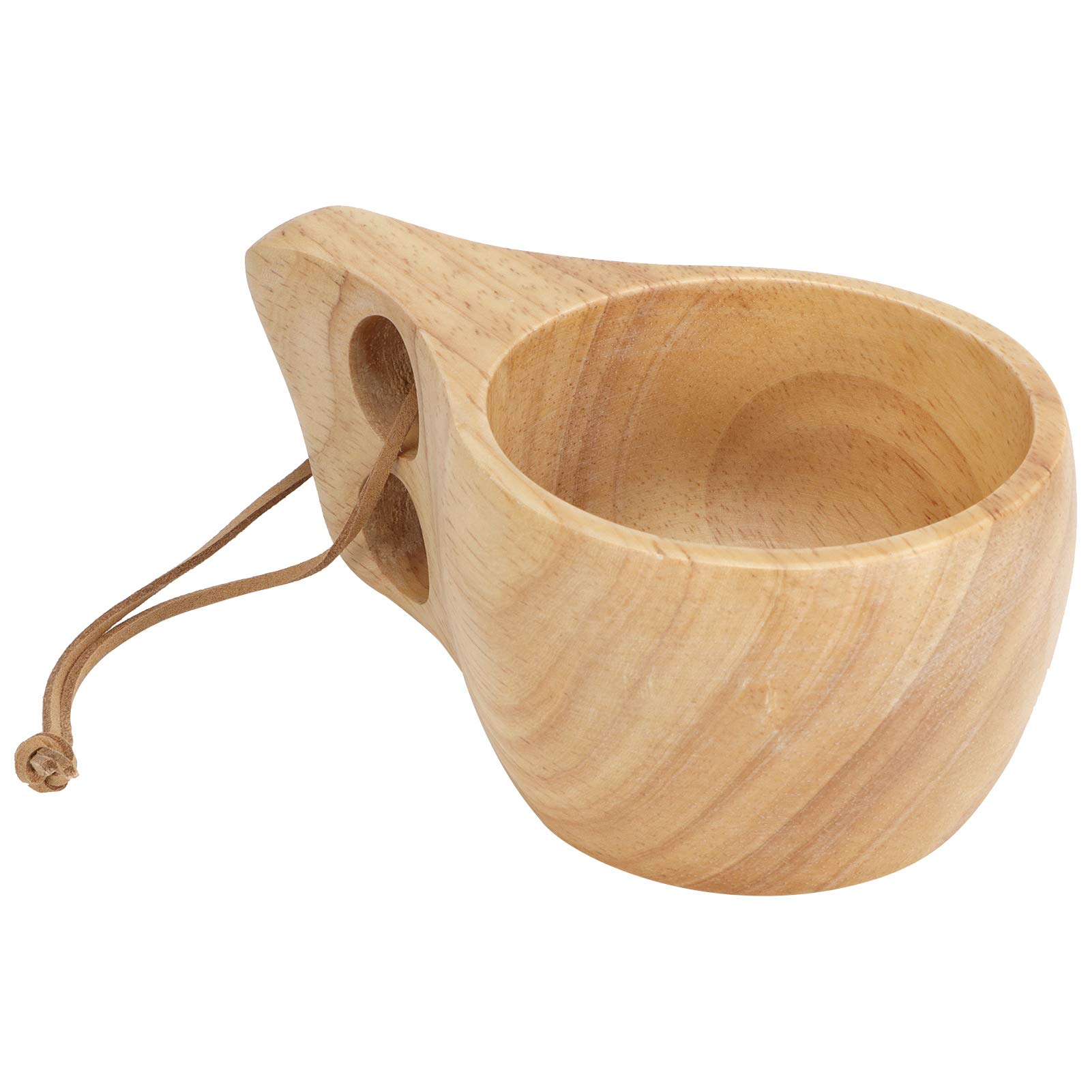 Lightweight Wooden Coffee Mug with Handle - Portable Outdoor Tea Cup for Coffee, Tea & Milk - Perfect for Camping, Hiking, Picnics & Home Use