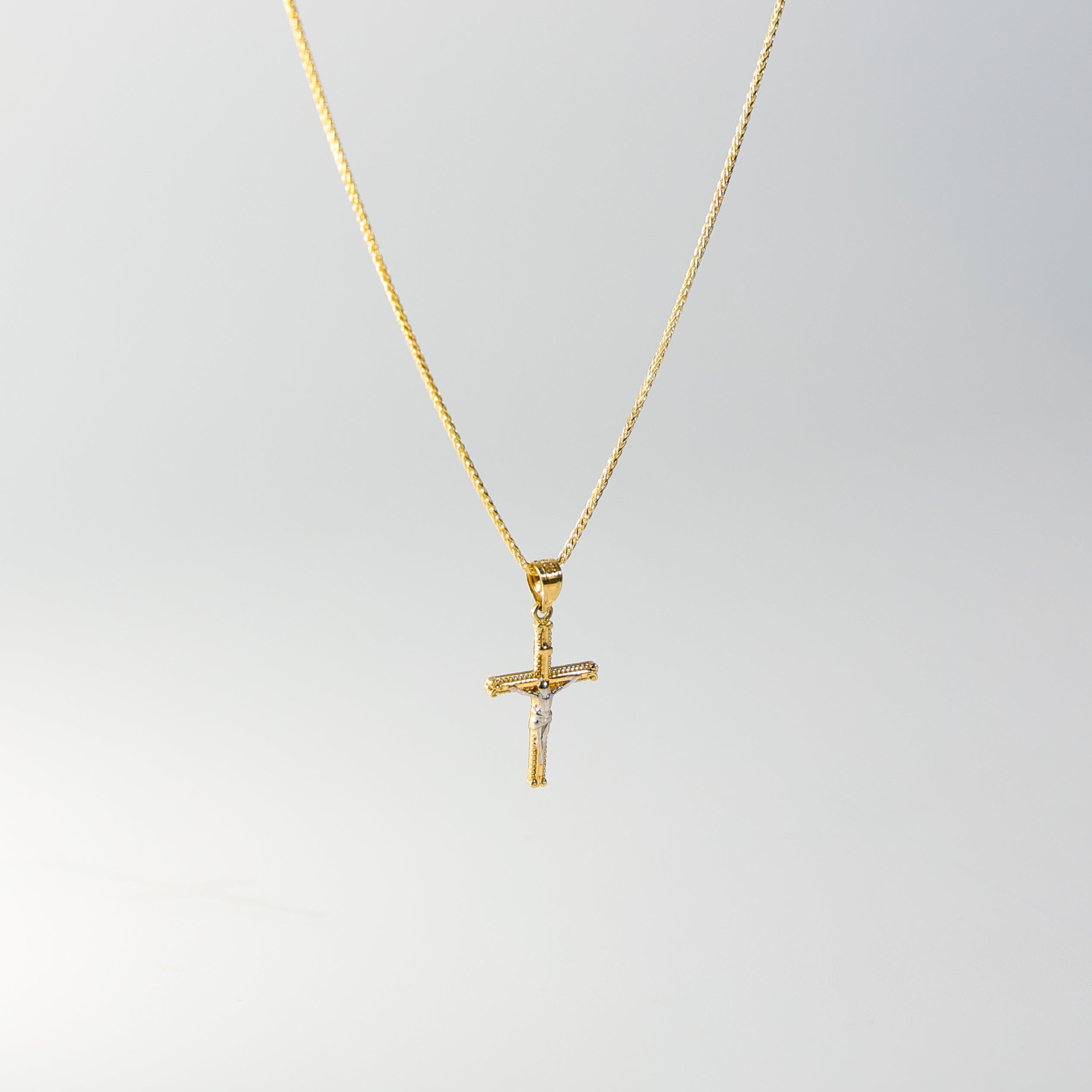 Gold & Silver 2-Tone Jesus Crucifix Cross Pendant - Religious Jewelry Model 0046 for Men & Women - Perfect for Church, Baptism, Confirmation & Daily Faith Wear