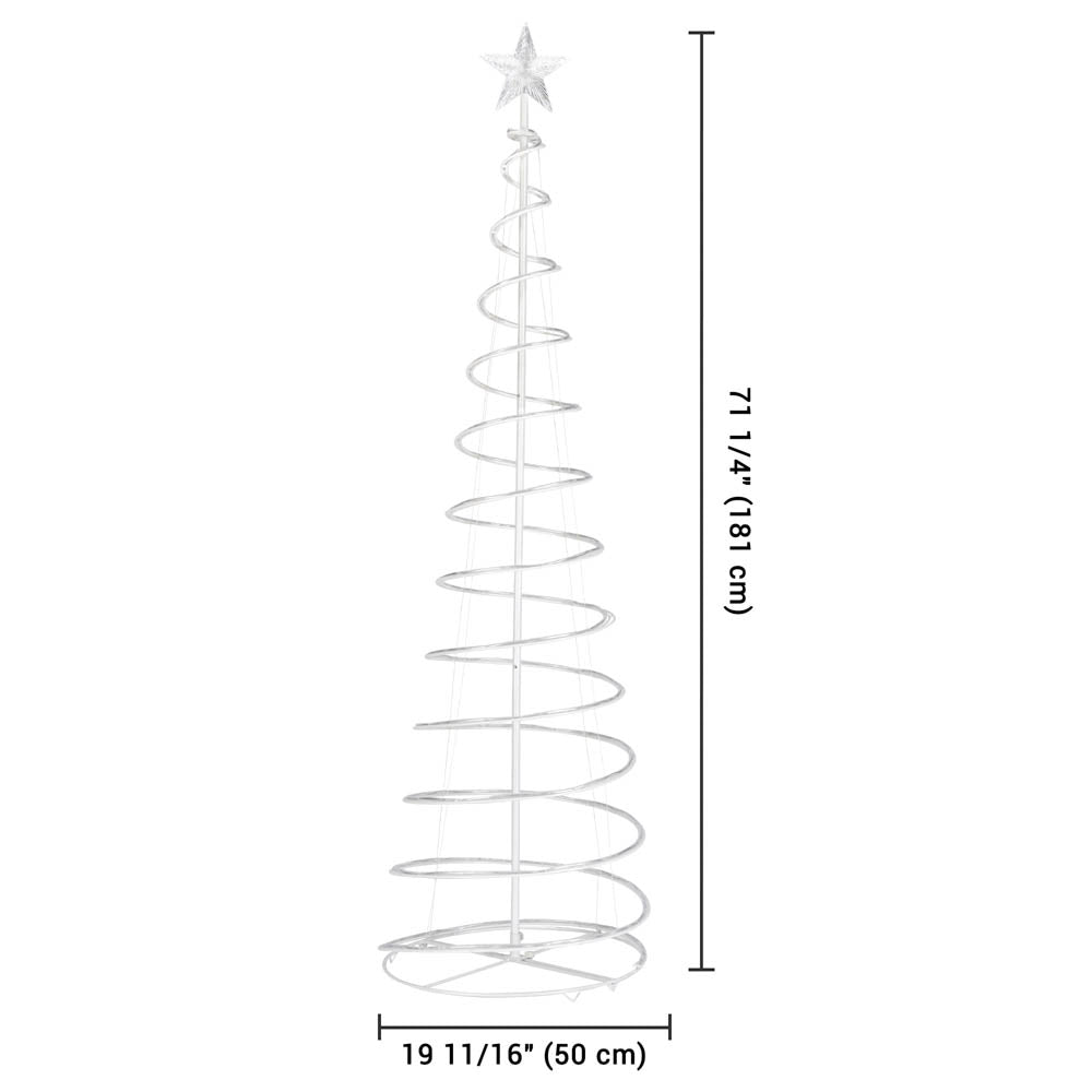 6ft LED Spiral Christmas Tree with USB Power - Decorative Holiday Lighting for Home, Office & Party Decorations
