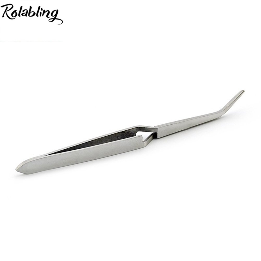 Premium Stainless Steel Nail Art Tweezers - Professional Manicure Rhinestone Picking & Trimming Tools (Size 1) | Perfect for DIY Nail Designs, Salon Use & Home Grooming Kits