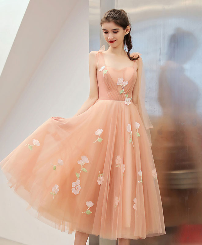 Elegant Pink Tulle Lace Applique Short Prom Dress for Homecoming, Sweet 16, Quinceañera & Formal Events - Perfect for Dances, Parties & Special Occasions