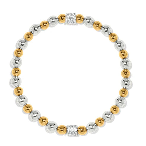 Brighton Meridian Petite Two-Tone Stretch Bracelet for Women | Elegant Gold & Silver Jewelry for Everyday Wear & Special Occasions