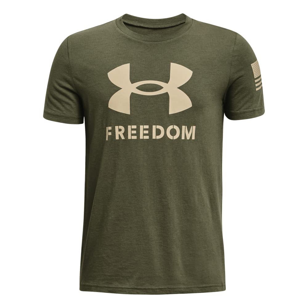 Under Armour Boys' Freedom Logo T-Shirt - Breathable Cotton Tee for Active Kids | Perfect for Sports, School & Everyday Wear
