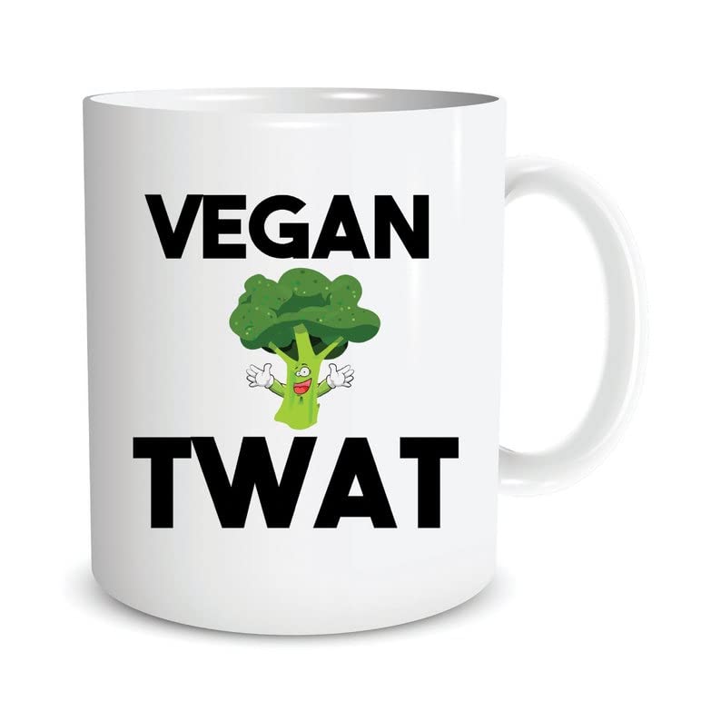 Funny Vegan Coffee Mug - 11-15 Oz Ceramic Travel Mug with Sarcastic Saying, Perfect Vegan Birthday Gift for Vegetarians | Great for Office Use, Home Decor & Gift Giving