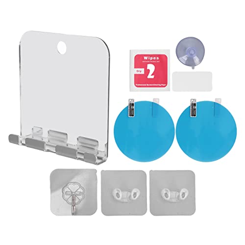 Anti-Fog Shower Mirror - Large Square Fogless Bathroom Mirror with Handle, Travel-Friendly Shaving & Makeup Mirror for Home & Hotel Use
