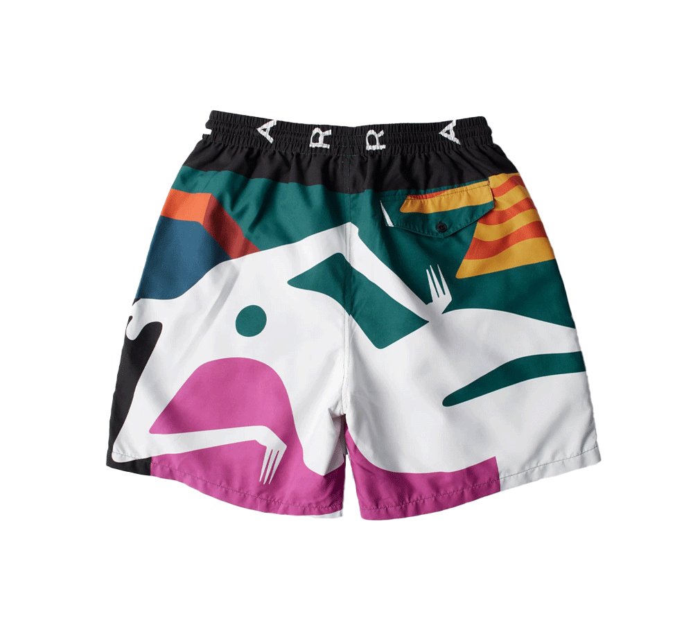 Beached In White Swim Shorts for Men - Quick Dry, Comfortable Beach & Pool Swimwear - Perfect for Swimming, Surfing, and Summer Vacations