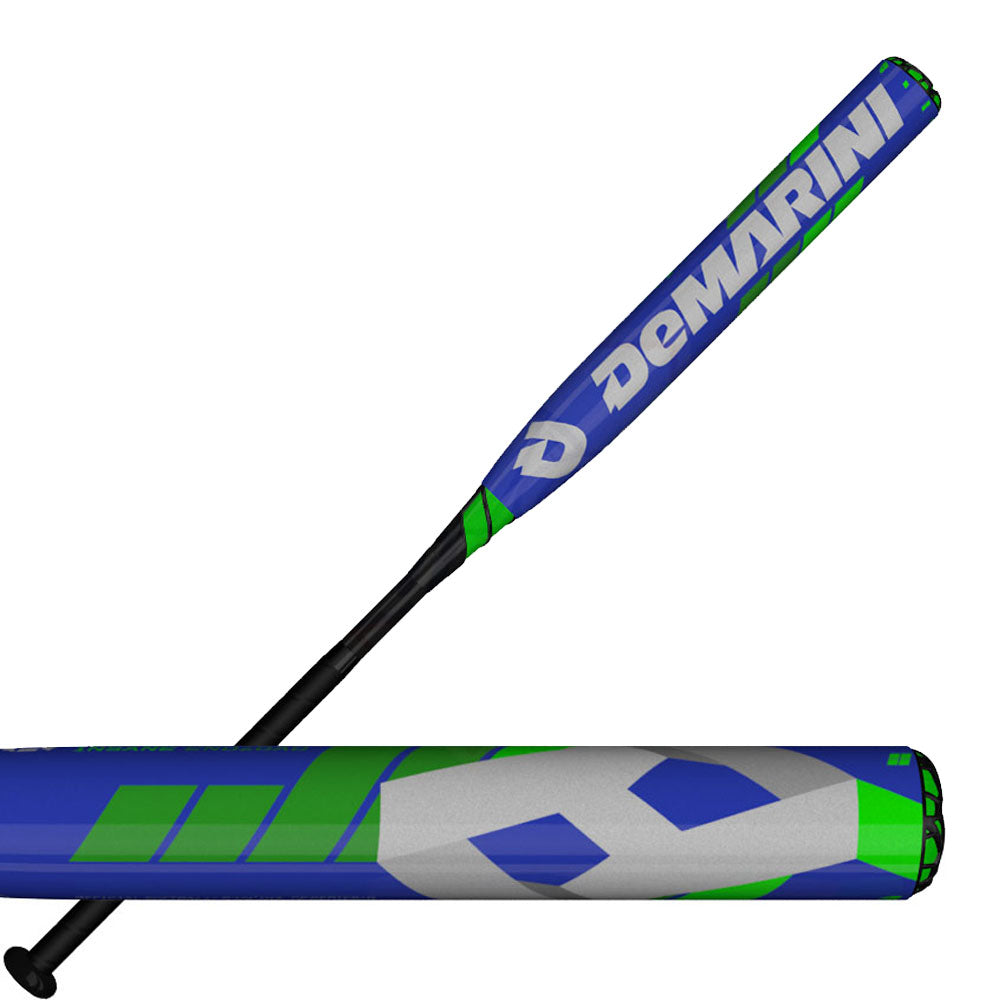 DeMarini CF8 Insane End Loaded Fastpitch Softball Bat - USSSA Certified, CFI16 Composite Barrel, Blue/Green Color - Perfect for Competitive Fastpitch Games & Tournaments