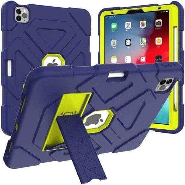 Shockproof 360 Full Body Armor Case for iPad Air 5 (2022 Model) with Adjustable Stand - Perfect for Work, Travel, and Outdoor Protection