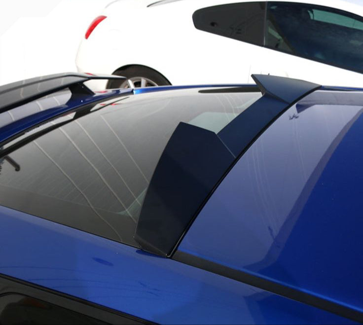 Rear Roof Spoiler for 2016-2021 Honda Civic Sedan - V Style Glossy Black PP Painted #NH731 Crystal Pearl Black - Enhances Aerodynamics & Sporty Look