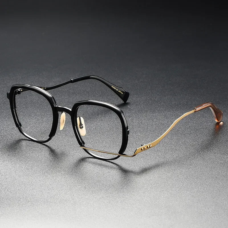 Stylish Aror Unisex Full Rim Square Titanium Acetate Eyeglasses 49460 - Lightweight & Durable Frame for Work, Reading & Everyday Wear