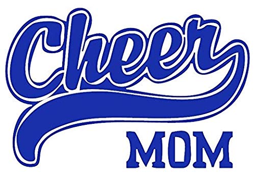 Win Stickers & Decals Cheer MOM 3 - Brilliant Blue Dye Cut Decal for Cars, Bumpers, Windows, Notebooks, Laptops, Water Bottles, and More - Perfect for Personalization and Gift Giving