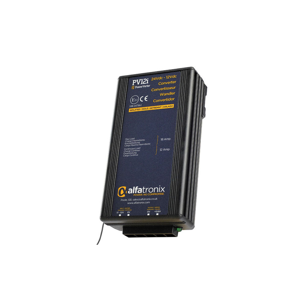 Alfatronix 24V to 12V Isolated DC Voltage Converter - 12A Power Inverter for Car, RV, Boat & Solar Systems - Reliable Power Supply for Automotive & Marine Applications