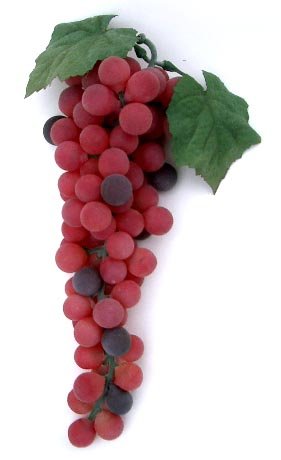 Artificial Red Wine Grape Cluster - 11