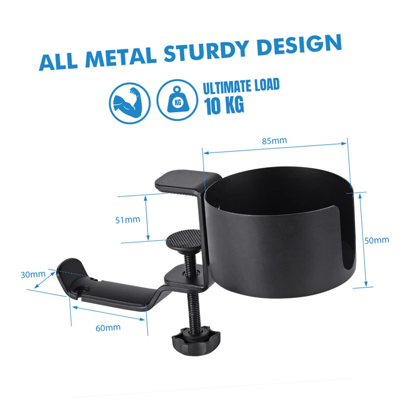 Luxshiny 4-Pack Rotating Cup Holder Headphone Stand - Desk Organizer for Earphones & Headphones - Perfect for Office, Gaming, and Home Workspace Organization