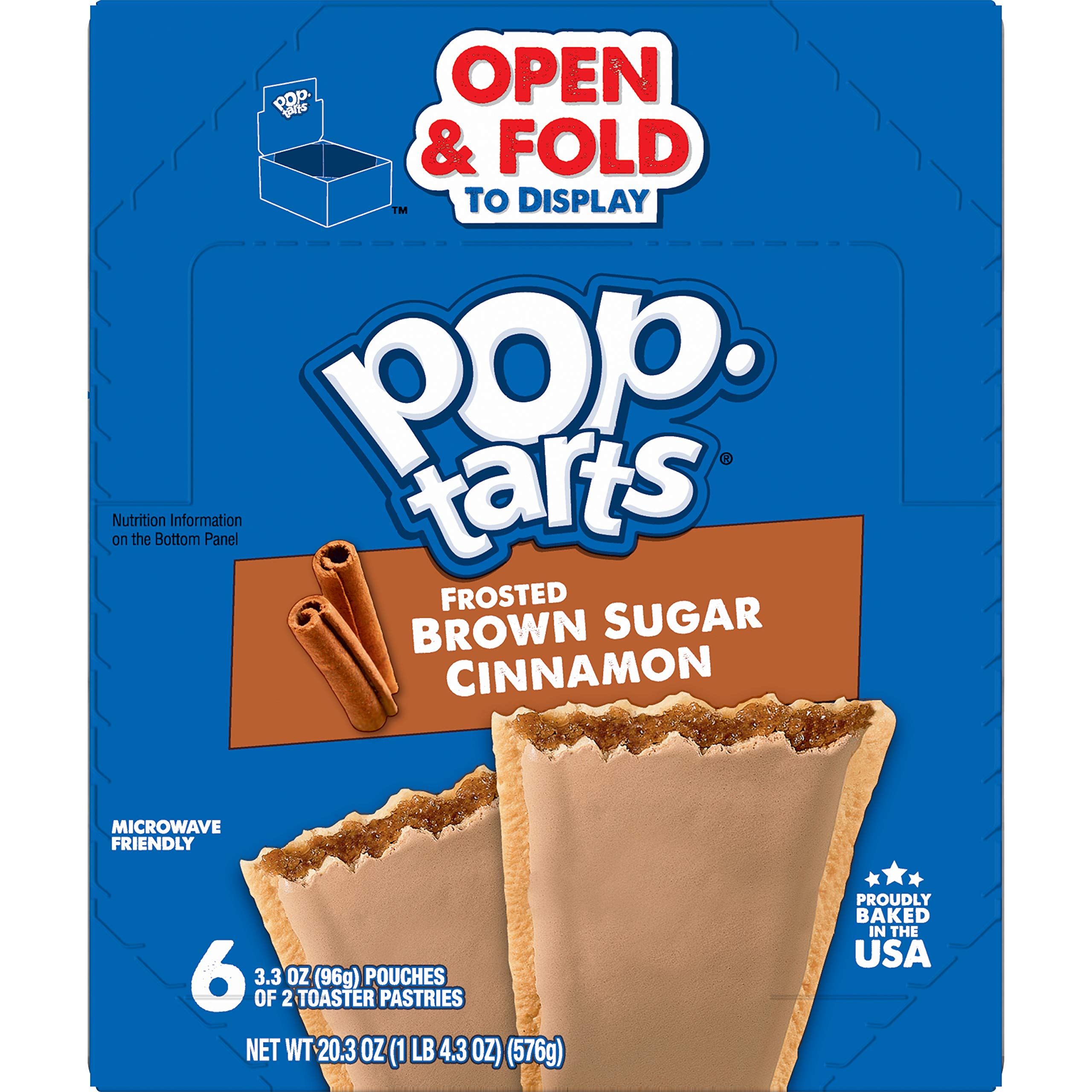 Pop-Tarts Toaster Pastries - Frosted Brown Sugar Cinnamon (12 Boxes, 144 Pastries) | Quick Breakfast, Kids Snacks & On-the-Go Treats for School, Office or Travel