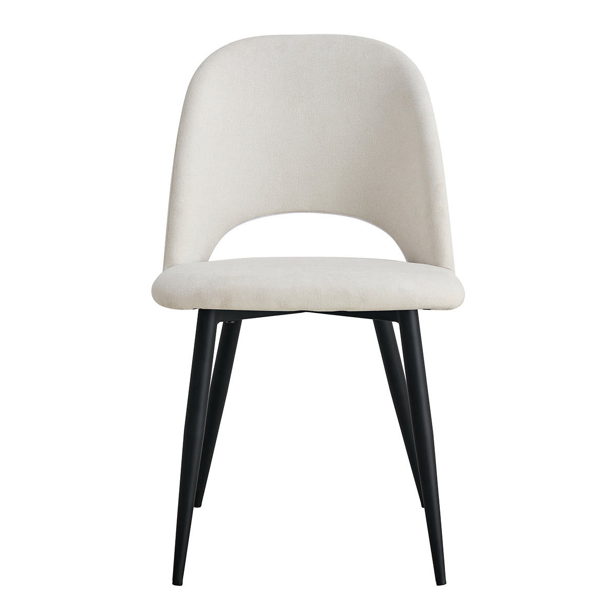 Asta Fabric Dining Chairs Set of 2 - Modern Upholstered Kitchen Chairs with Wooden Legs for Dining Room, Kitchen, Breakfast Nook & Home Decor