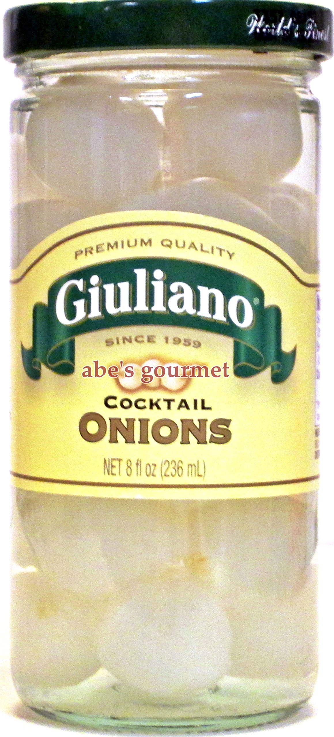 Giuliano Premium Cocktail Onions - 2 Pack (8 oz Jars) - Perfect for Martinis, Gibsons & Bloody Marys - Gourmet Garnish for Cocktails & Charcuterie Boards