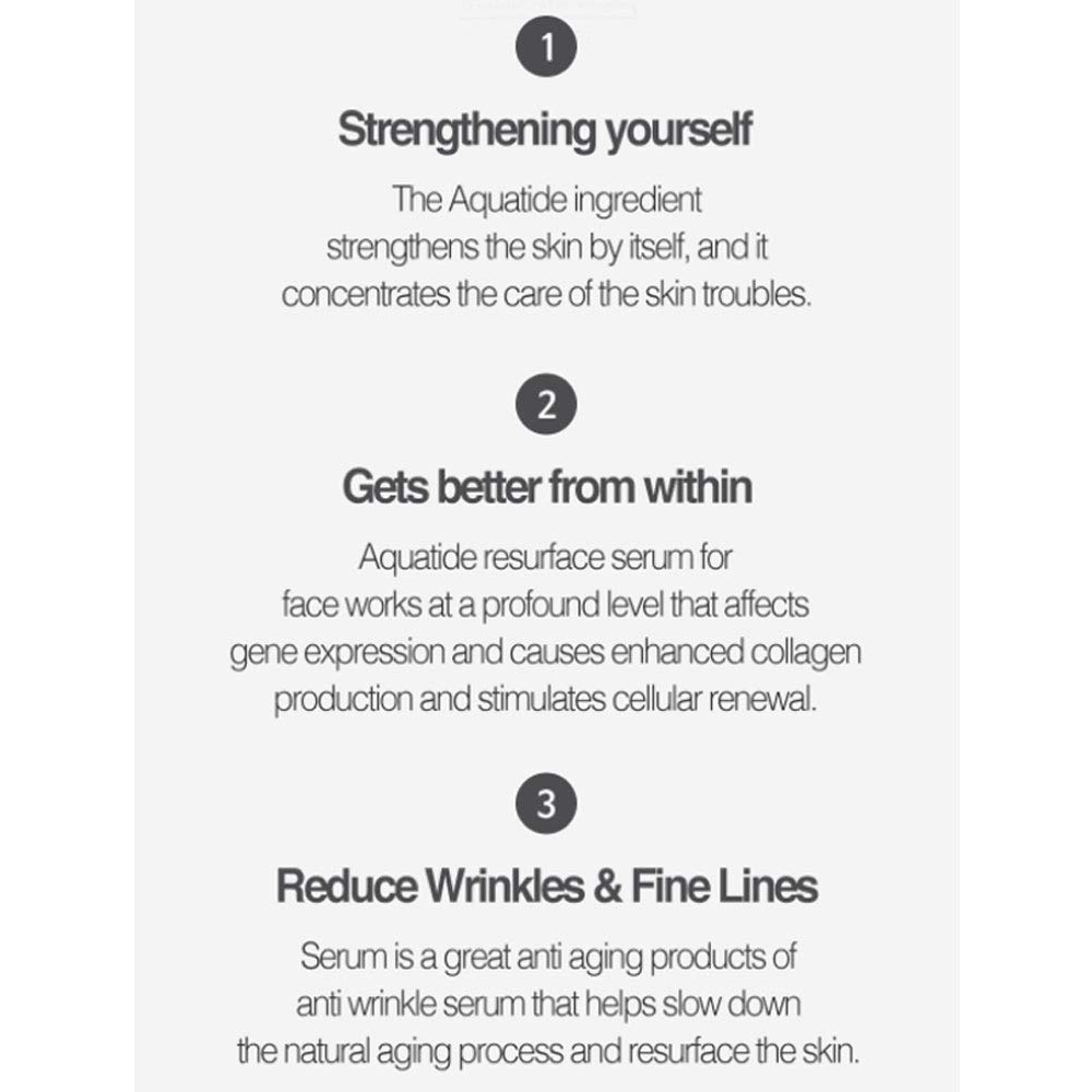 Logically Skin Aquatide Resurface Serum 50ml - Korean Facial Serum with Hyaluronic Acid for Deep Hydration & Skin Renewal | Anti-Aging, Brightening & Wrinkle Reduction | Perfect for Night Routine & Dry Skin Care
