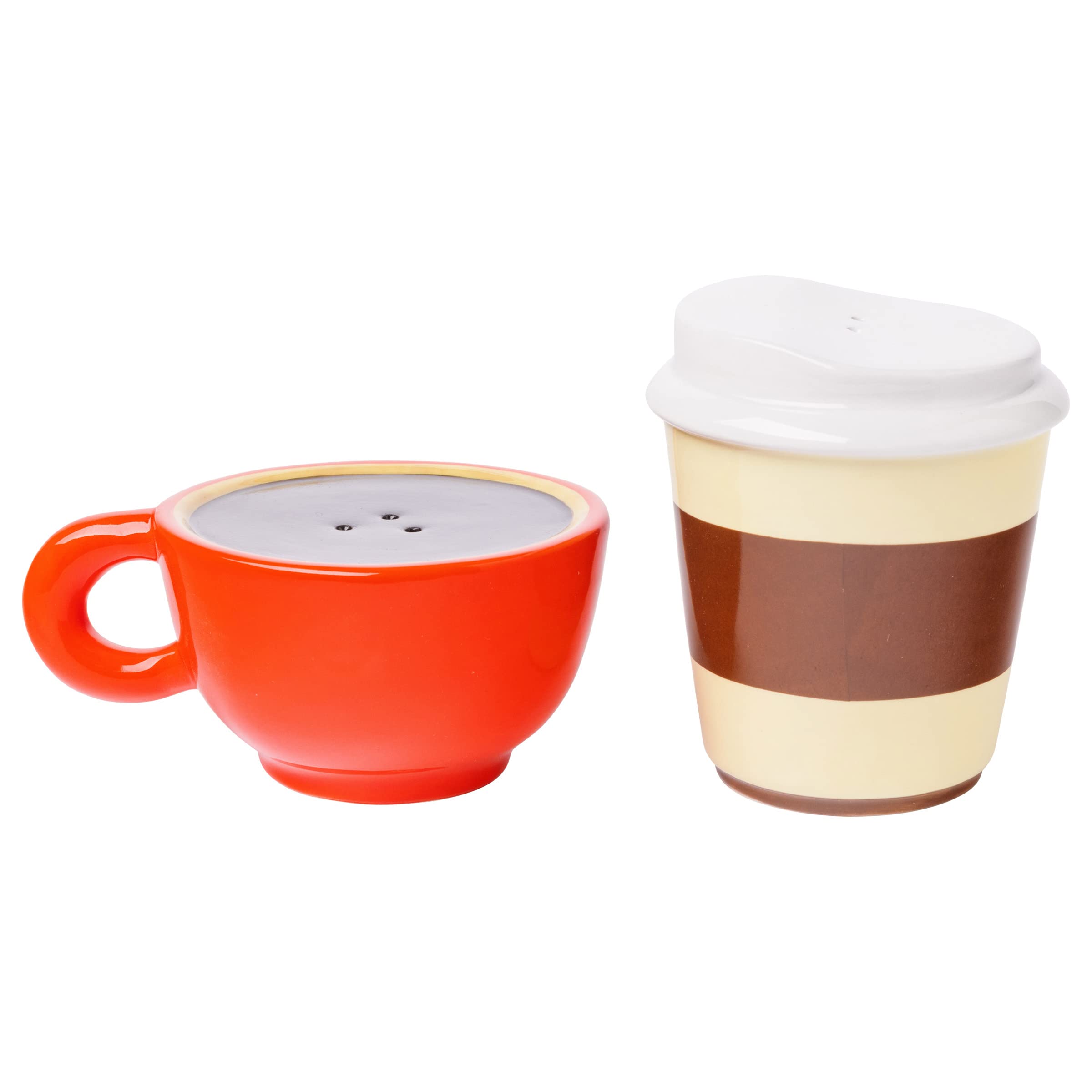 Gilmore Girls Inspired Ceramic Latte Mug & Salt and Pepper Shaker Set - Perfect for Coffee Lovers and TV Show Fans, Great for Kitchen Decor and Gift Giving