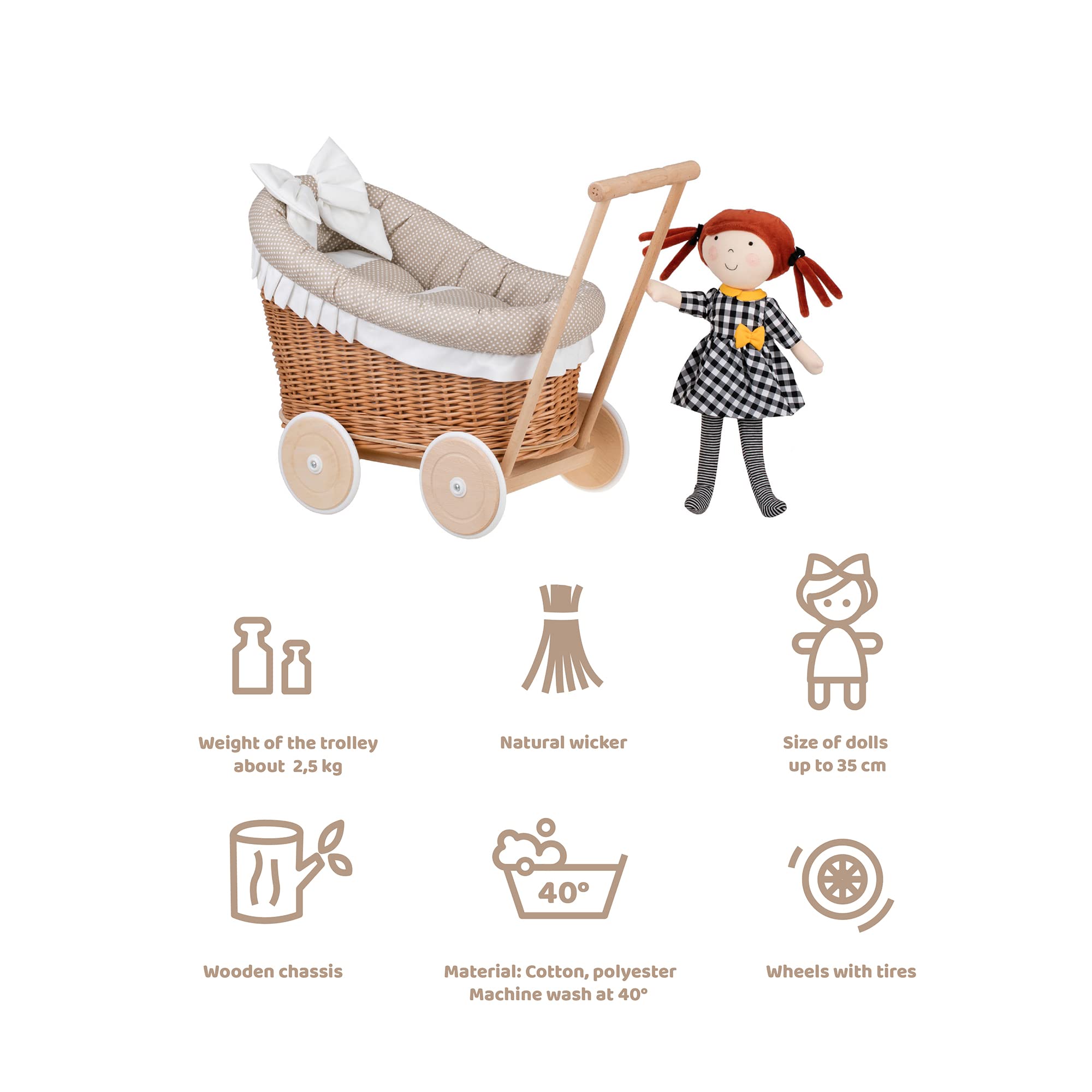 Natural Beige E-Wicker 24