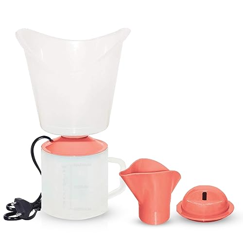 Ozocheck 3-in-1 Vaporizer & Steam Inhaler Machine for Cold, Cough & Nasal Congestion Relief | Facial Steamer & Sauna for Skin Care | Portable Home & Travel Use (Orange) - Perfect for Allergy Season, Flu Recovery & Spa Relaxation