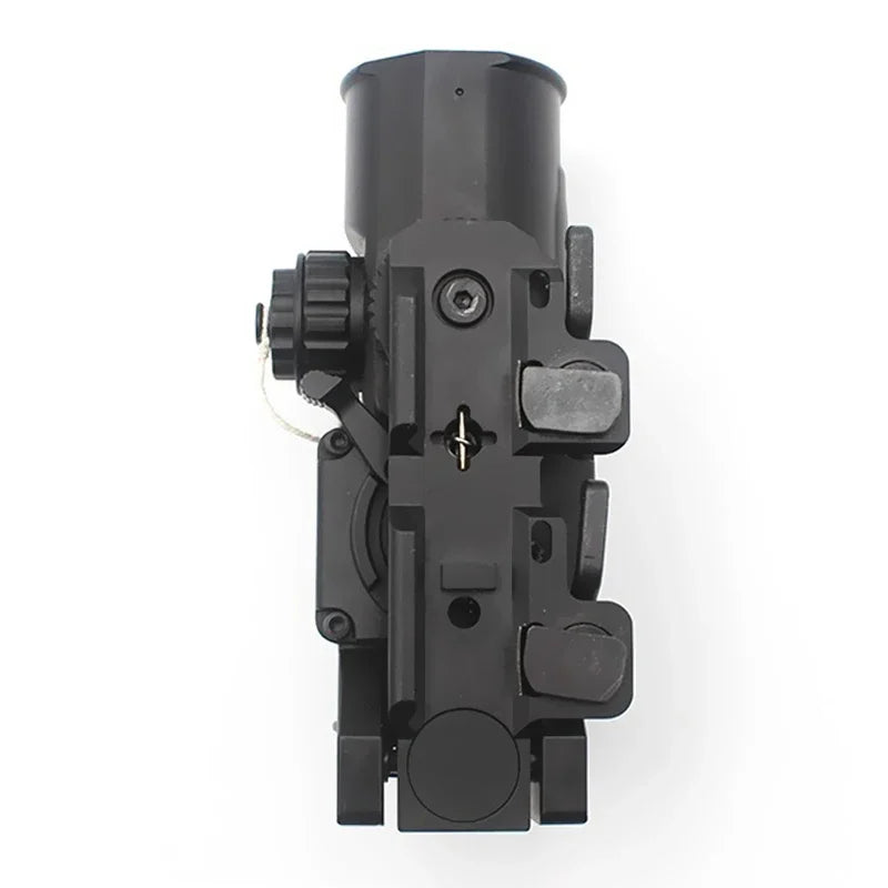 Tactical Rifle Scope 1-4x24 DR Fixed Dual Field of View with Red Illuminated Reticle - Full Markings for Airsoft, Hunting & Tactical Shooting | Perfect for Low Light Conditions & Precision Targeting