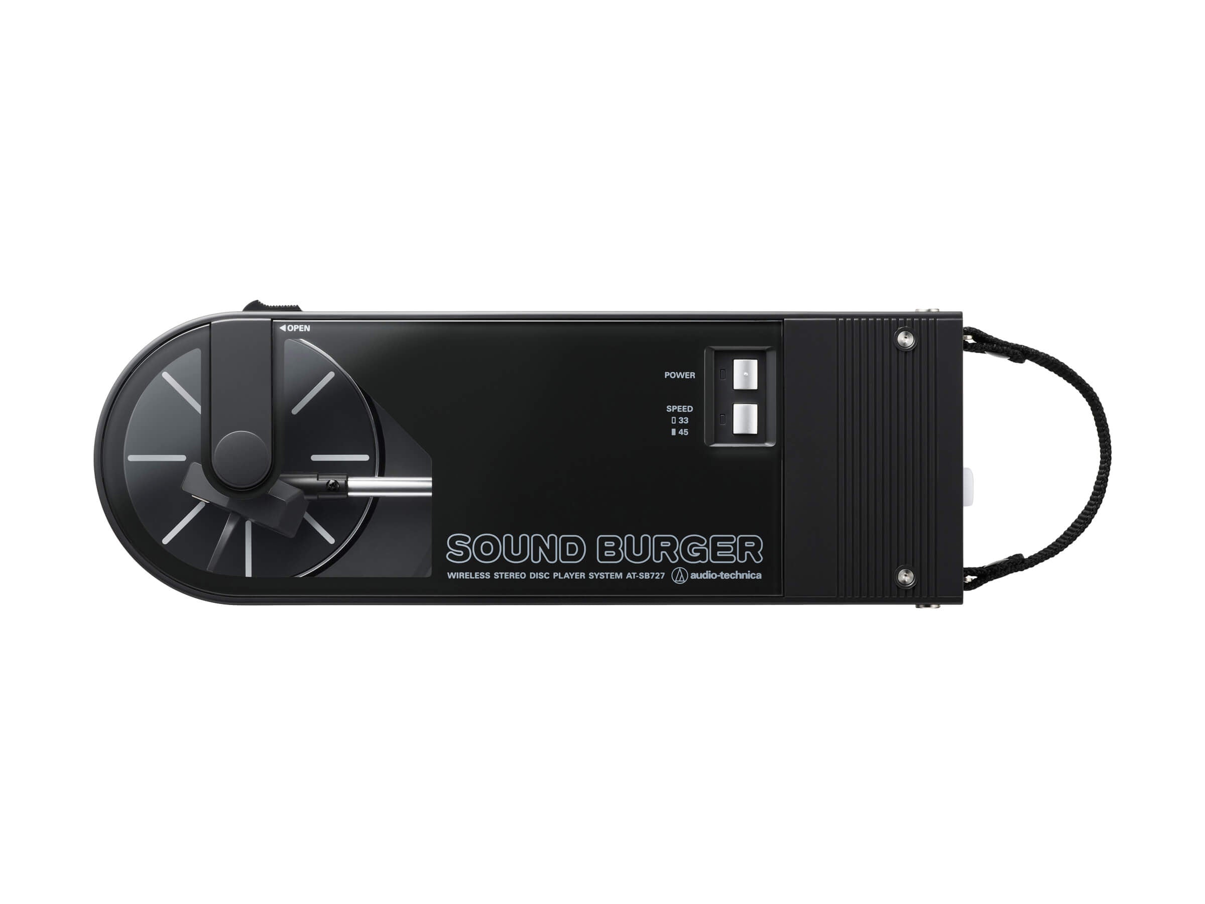 Audio Technica AT SB727 Soundburger Portable Vinyl Record Player - Wireless Bluetooth Turntable for Vinyl Lovers, Home & Travel Use