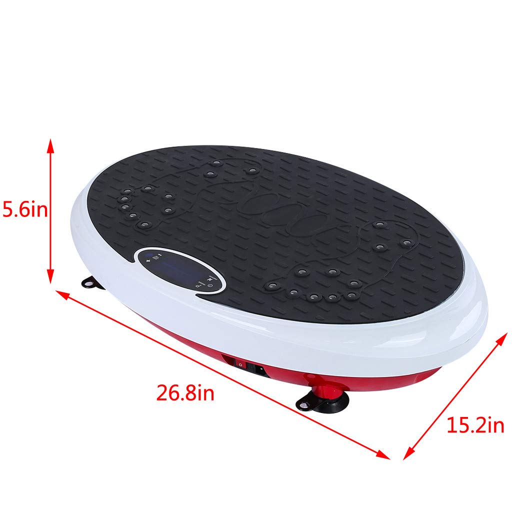 Vibration Plate Exercise Machine for Home - Whole Body Workout Vibration Fitness Platform with Remote Control, 1-99 Adjustable Levels, Supports 330lbs (White) - Perfect for Weight Loss, Toning & Recovery Therapy