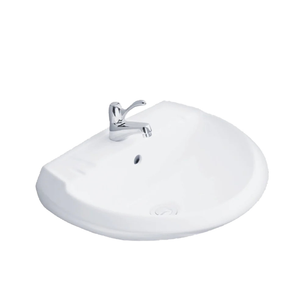 Claytan Jasmine Wall-Mounted Ceramic Basin 500x400mm with Single Tap Hole & Overflow - Perfect for Modern Bathrooms & Powder Rooms