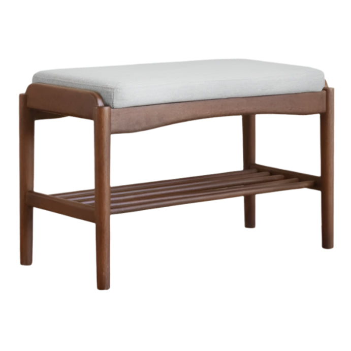 Solid Black Walnut Wood Shoe Bench - Durable Entryway Stool for Shoe Changing & Home Decor | Perfect for Hallway, Bedroom & Mudroom Organization
